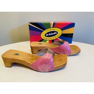 Dr Scholls Women Size 9 M Exercise Clog Sandal Special Pink Leather Slide New
